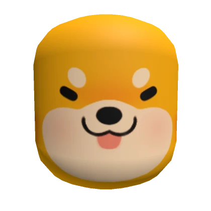 Shiba Face Mask - Orange