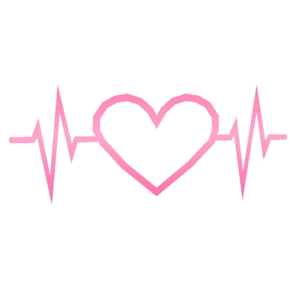 Pink EKG Heart