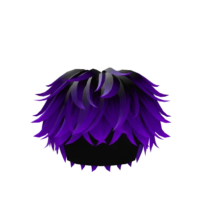 Messy Cool Fluffy Anime Boy Hair [Purple to Black]