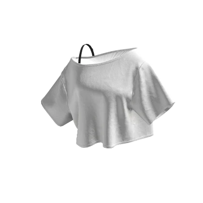 White Off Shoulder Oversized T-Shirt