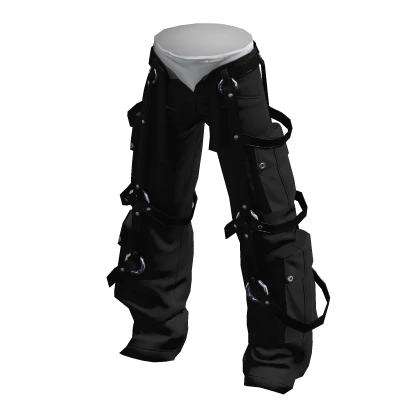 Y2K Strapped Cargoes Monochrome