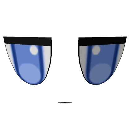 Bored Chibi Blue Eyes Face 3D (Default Head)