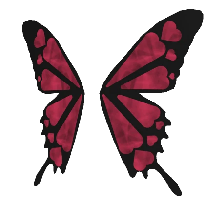 Valentines Black and Red Butterfly Wings