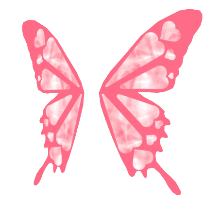 Valentines Pink and White Butterfly Wings