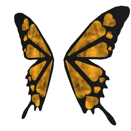 Valentines Black and Golden Butterfly Wings