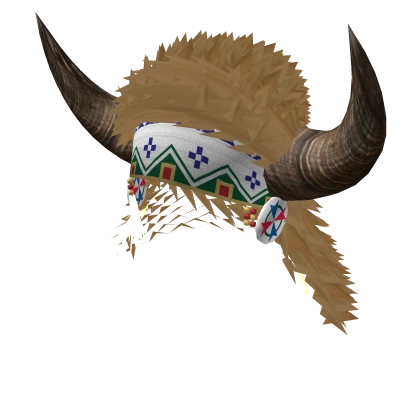 Vintage Buffalo Horn Headdress