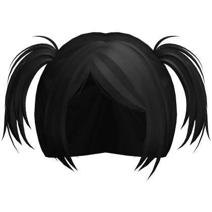 cute spikey short scene pigtails black