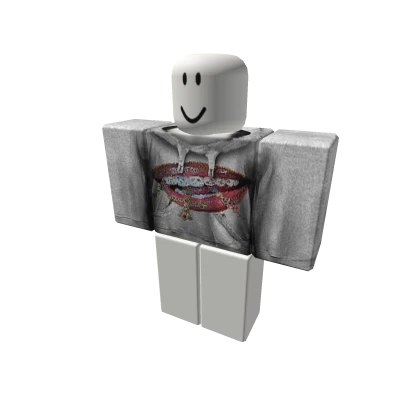 diamond teeth & cross hoodie print