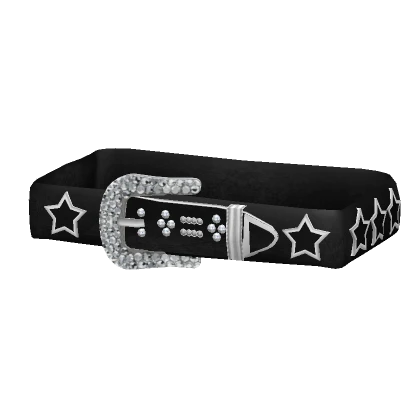 (1.0) Black Rhinestone Belt