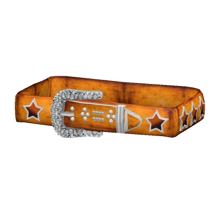 (1.0) Orange Rhinestone Belt