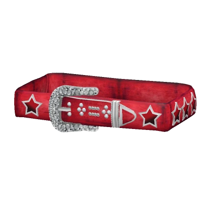 (1.0) Red Rhinestone Belt