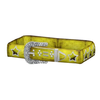 (1.0) Yellow Rhinestone Belt