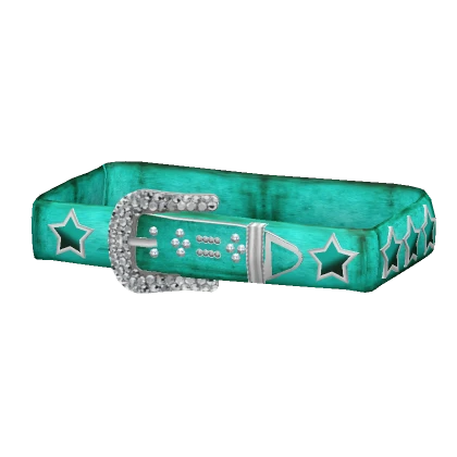 (1.0) Teal Rhinestone Belt