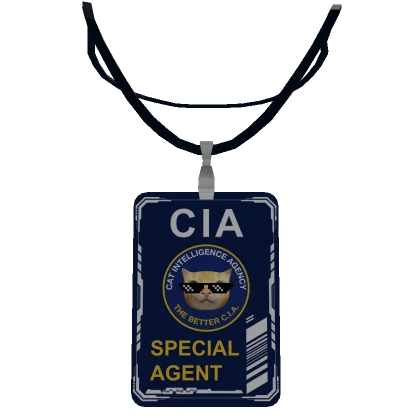 Cat Intelligence Agency CIA Badge