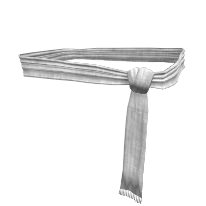 [3.0] Stylish Fringed White Scarf Waist Tie