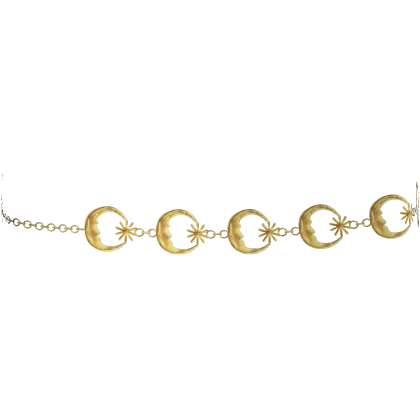 Gold Celestial Sun & Moon Chain Belt 