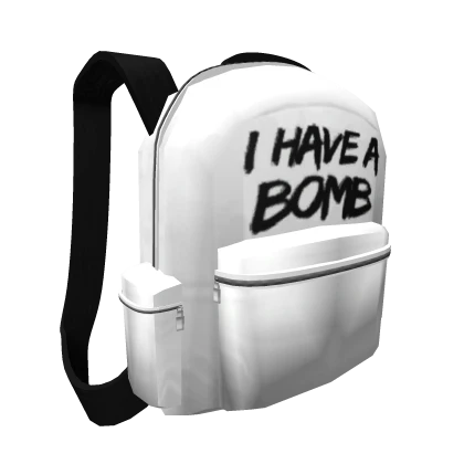 "I HAVE A BOMB" minimalistic backpack