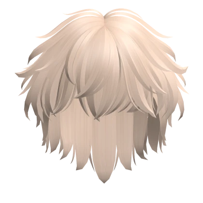 Emo Short Messy Boy Hair in Platinum Blonde