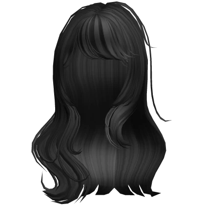 ♡ elegant long wavy hair (black)