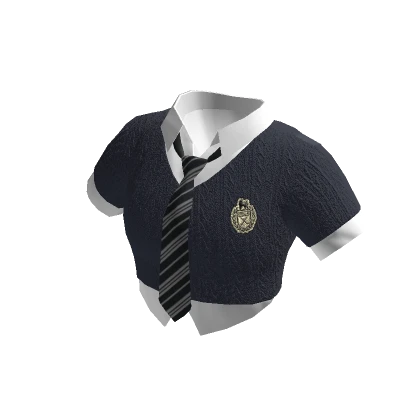 🍀School Uniform Top (Blue)