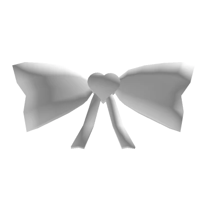 Adorable flowy white heart hair bow