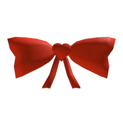 Adorable flowy red heart hair bow