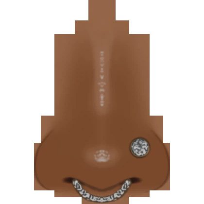  Personalized Nose Piercing Mesh Orange Skin