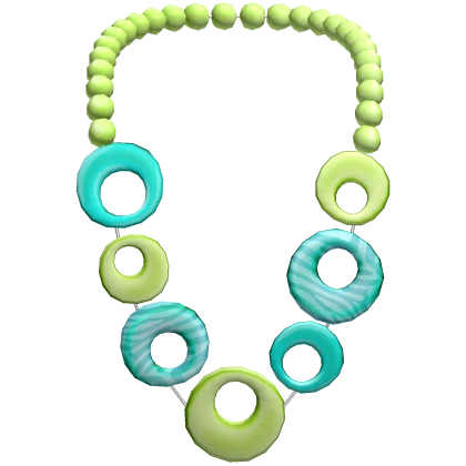 Retro Gyaru Neon Zebra Necklace 