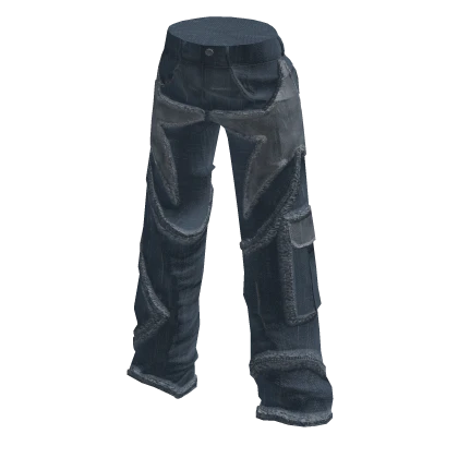 Distressed Star Jeans