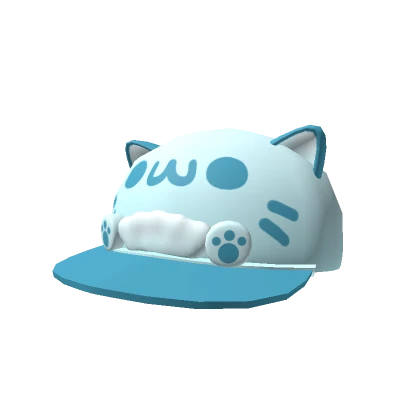 Blue Cute Kitty Cap