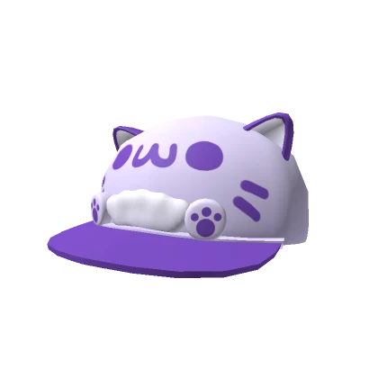 Purple Cute Kitty Cap