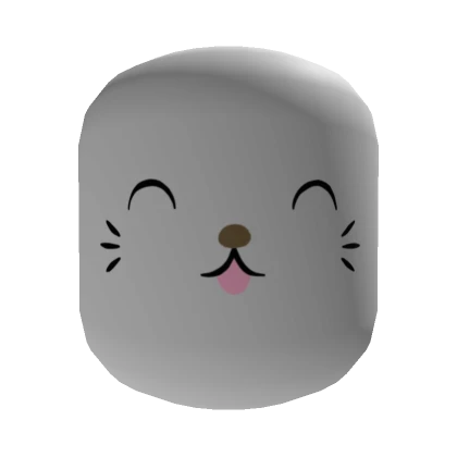 Joyful Cat Face - White