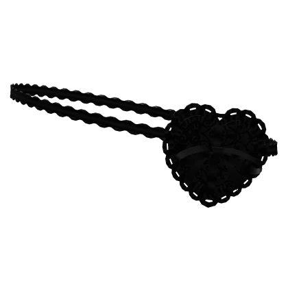 gothic lace heart eyepatch / black