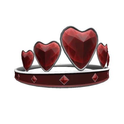 Red Jeweled Heart Tiara