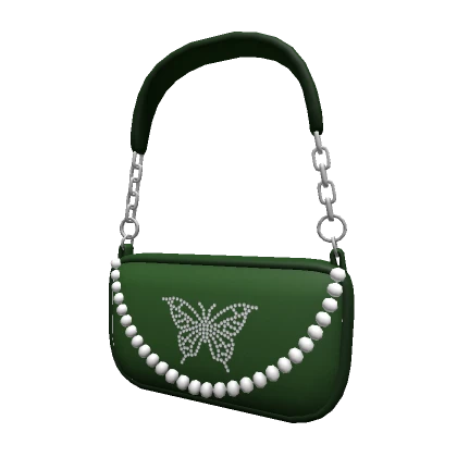 Green Y2K Butterfly Shoulder Bag