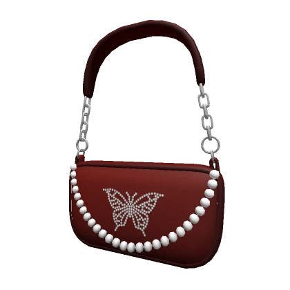 Red Y2K Butterfly Shoulder Bag