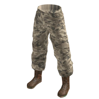 Soldier Army Camo Pants w/ Boots - Desert