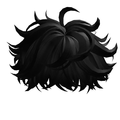 [FREE] Messy Emo Black Fluffy Anime Boy Hair