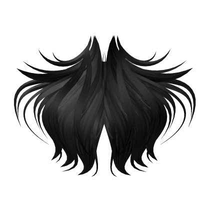 Long black anime flowing vampire hair