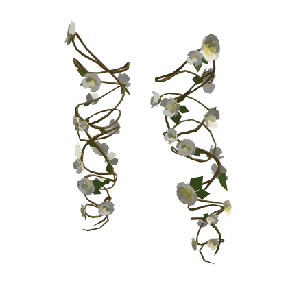White orchid vine flower leg wrap