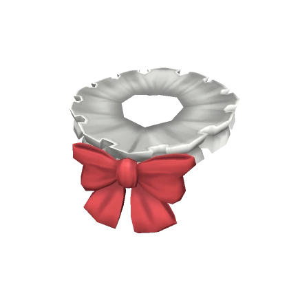 Cute Ruffled Bow Collar in White and Red