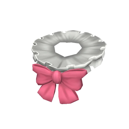 Cute Ruffled Bow Collar in White and Pink