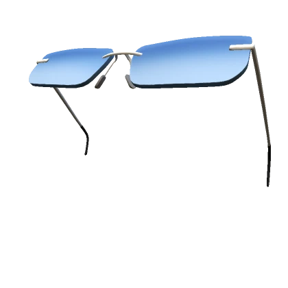 Blue and Silver Raised y2k Sunglasses