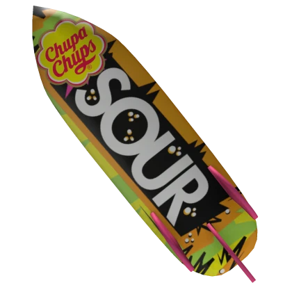Chupa Chups Sour Surfboard Back Bling