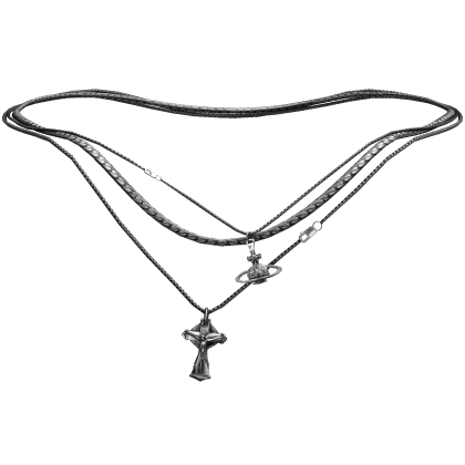 ✤ Silver Stacked Necklaces