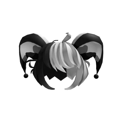 Goth Jester Hair and Hat