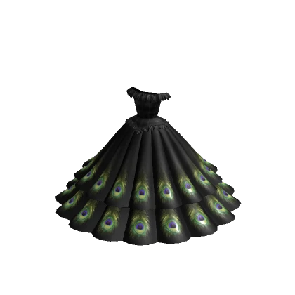 Black Peacock Ballgown