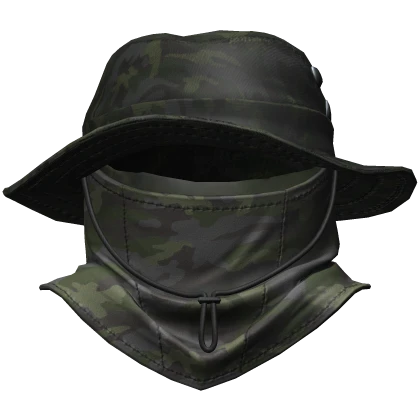 Balaclava Fisher Hat Green Camo Military Mask Y2K