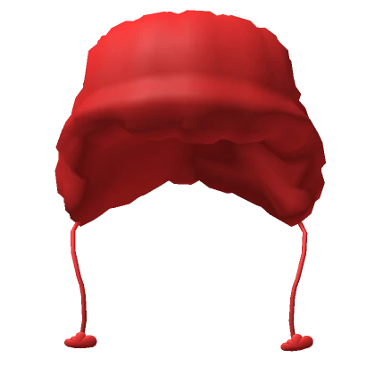 Red Fluffy Cloud Hat