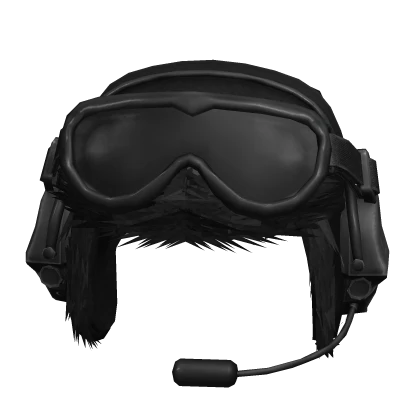 Black Ushanka Aviator Hat w/ Headset